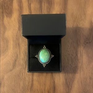 Elegant Silver and Turquoise Ring